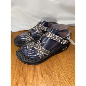 Chaco Z/2 Classic Sport Hike Arrow Black & White Strap Sandals Women's Size US 8